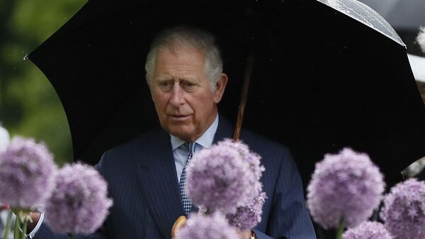 Britain's Prince Charles looks at a display of alliums during a visit to the Royal Botanic Gardens, Kew, in London, Wednesday, May 17, 2017. - Sputnik International