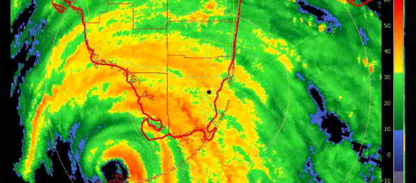 deadly Hurricane Irma strikes Florida September 10, 2017 (NHC-NOAA image) - Sputnik International