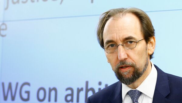 Zeid Ra'ad Al Hussein, U.N. High Commissioner for Human Rights arrives at the 36th Sesssion of the Human Rights Council at the United Nations in Geneva, Switzerland - Sputnik International