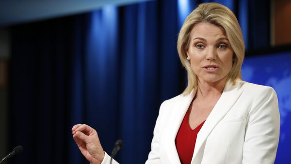 State Department spokeswoman Heather Nauert speaks during a briefing at the State Department in Washington, Wednesday, Aug. 9, 2017 - Sputnik International