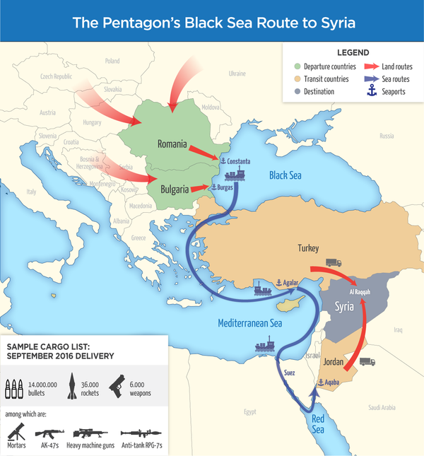 The Pentagon's Black Sea arms supplies route to Syria The Pentagon's Black Sea arms supplies route to Syria - Sputnik International