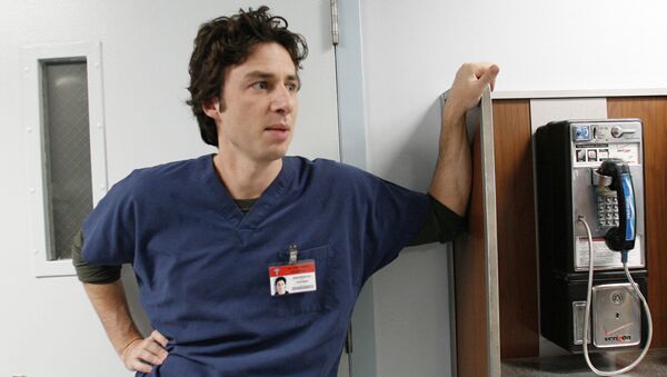 Actor Zach Braff appears on the set of the television series Scrubs in Los Angeles. (File) - Sputnik International
