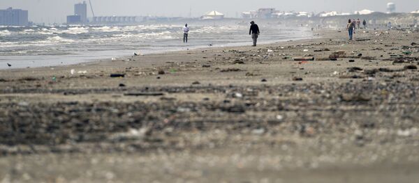 A beach in Texas after Hurricane Harvey A beach in Texas after Hurricane Harvey - Sputnik International