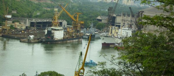 A view of the Hindustan Shipyard in Visakhapatnam - Sputnik International