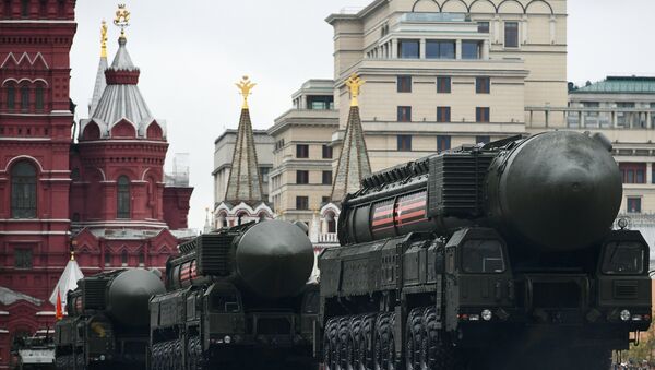 An RS-24 Yars / SS-27 Mod 2 solid-propellant intercontinental ballistic missile during the military parade marking the 72nd anniversary of Victory in the 1941-45 Great Patriotic War on Red Square, Moscow - Sputnik International