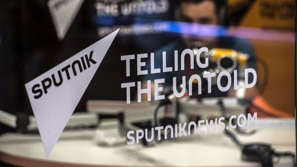 Stand of the Sputnik news agency, news websites and radio broadcast service. File photo - Sputnik International