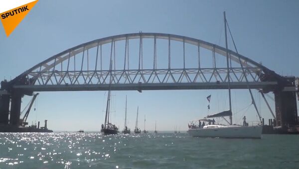The Regatta Was Held Under The Crimean Bridge - Sputnik International