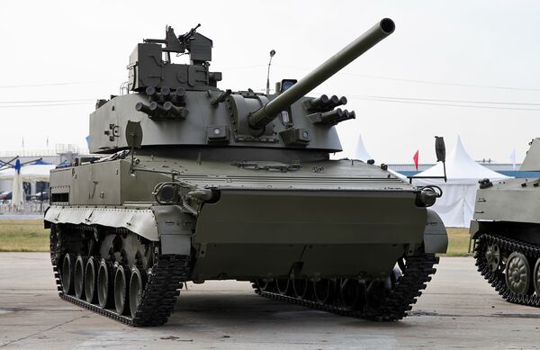 Russian self-propelled 120 mm mortar/cannon 2S31 Vena Russian self-propelled 120 mm mortar/cannon 2S31 Vena - Sputnik International