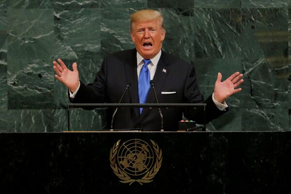 U.S. President Donald Trump addresses the 72nd United Nations General Assembly at U.N. headquarters in New York, U.S., September 19, 2017 U.S. President Donald Trump addresses the 72nd United Nations General Assembly at U.N. headquarters in New York, U.S., September 19, 2017 - Sputnik International