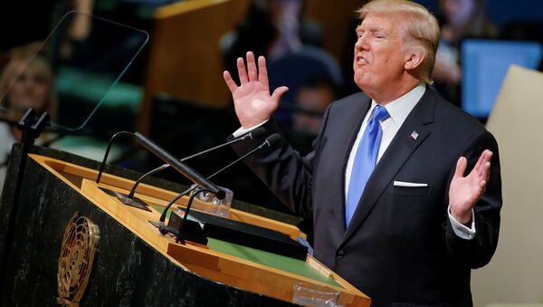 US President Donald Trump addresses the 72nd United Nations General Assembly at UN headquarters in New York, US, September 19, 2017. - Sputnik International
