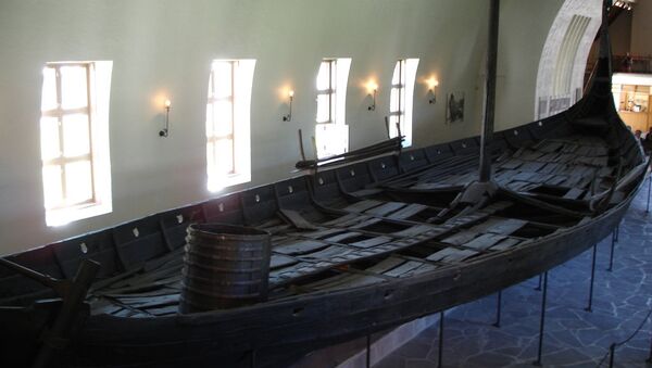 Viking burial vessel in the Viking Ship Museum, Oslo, Norway (File) - Sputnik International