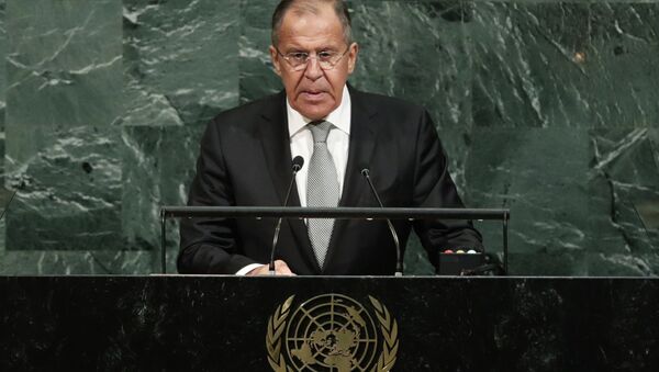 Russian Foreign Minister Sergey Lavrov addresses the United Nations General Assembly on Thursday, Sept. 21, 2017, at U.N. headquarters. - Sputnik International