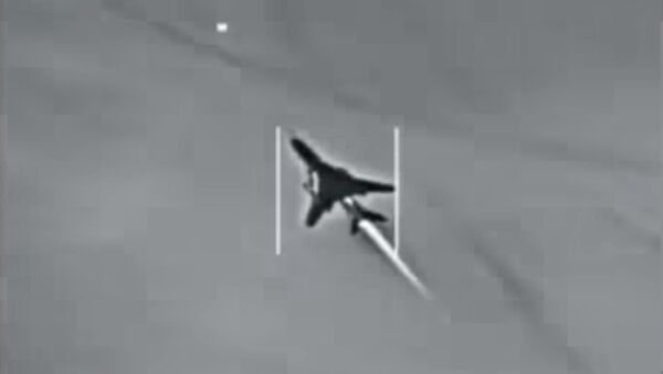 Su-22 Fitter flying over Syria - Sputnik International