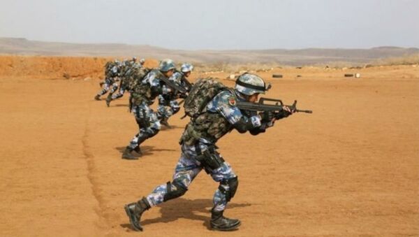 Chinese Troops Drill Outside New Base in Djbouti - Sputnik International