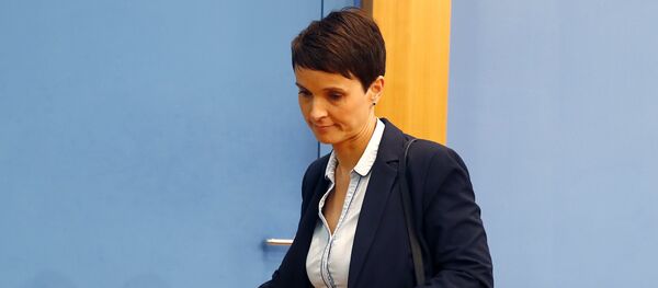 Frauke Petry, chairwoman of the anti-immigration party Alternative fuer Deutschland (AfD) leaves a news conference in Berlin, Germany Frauke Petry, chairwoman of the anti-immigration party Alternative fuer Deutschland (AfD) leaves a news conference in Berlin, Germany - Sputnik International