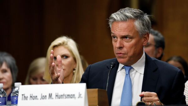 Former Gov. Jon Huntsman (R-UT) testifies before a Senate Foreign Relations Committee hearing on his nomination to be ambassador to Russia on Capitol Hill in Washington, U.S - Sputnik International