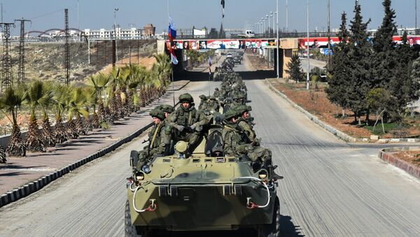 Military engineers of the Russian Army's International Anti-mine Center leave Aleppo - Sputnik International