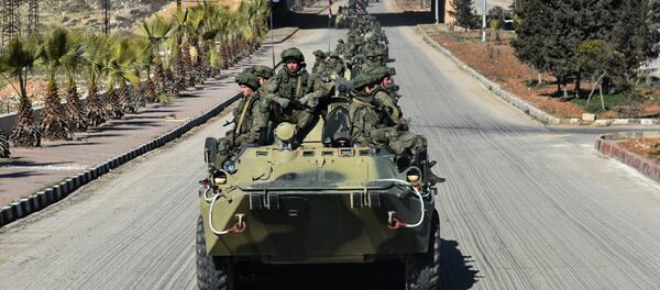 Military engineers of the Russian Army's International Anti-mine Center leave Aleppo Military engineers of the Russian Army's International Anti-mine Center leave Aleppo - Sputnik International