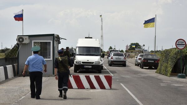 Border crossing point on Russia-Ukraine border. File photo - Sputnik International