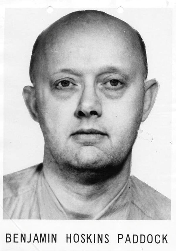 Benjamin Hoskins Paddock, the father of Route 91 music festival gunman Stephen Paddock, is seen in an undated photo from the FBI's Most Wanted Fugitives archives Benjamin Hoskins Paddock, the father of Route 91 music festival gunman Stephen Paddock, is seen in an undated photo from the FBI's Most Wanted Fugitives archives - Sputnik International