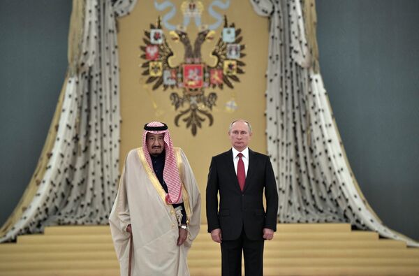 Russian President Vladimir Putin's talks with King Salman bin Abdulaziz Al Saud of Saudi Arabia Russian President Vladimir Putin's talks with King Salman bin Abdulaziz Al Saud of Saudi Arabia - Sputnik International