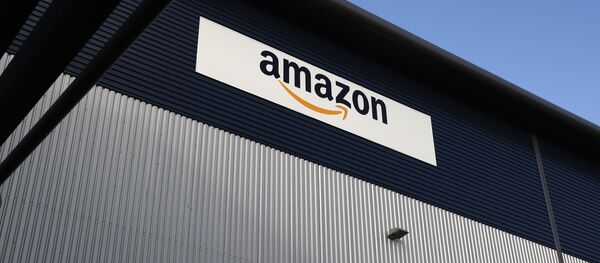 An Amazon logo hangs on a wall outside an Amazon.co.uk fulfillment centre in Hemel Hempstead, north of London. File photo An Amazon logo hangs on a wall outside an Amazon.co.uk fulfillment centre in Hemel Hempstead, north of London. File photo - Sputnik International