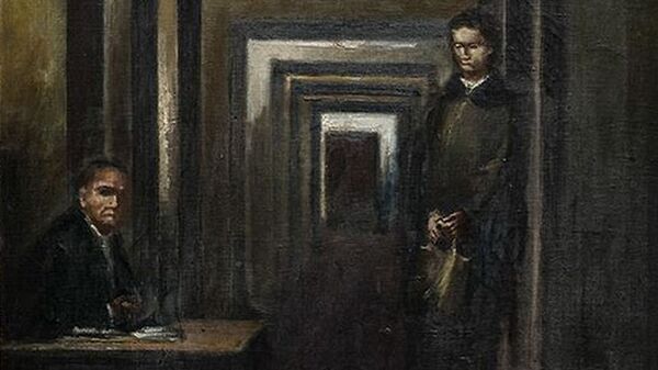 The Hitler painting at the Museo di Salo The Hitler painting at the Museo di Salo - Sputnik International