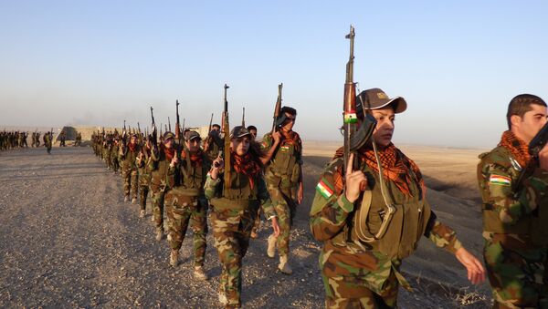 Peshmerga female fighters in Kirkuk - Sputnik International