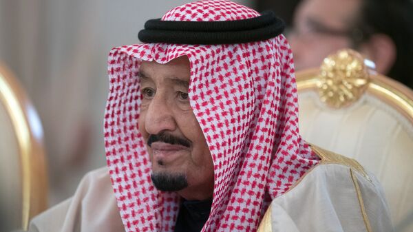 King Salman bin Abdulaziz Al Saud of Saudi Arabia during a meeting with Russian President Vladimir Putin. - Sputnik International
