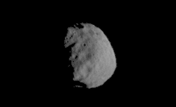 This image of Phobos is one product of the first pointing at that Martian moon by the THEMIS camera on NASA's Mars Odyssey orbiter. This image of Phobos is one product of the first pointing at that Martian moon by the THEMIS camera on NASA's Mars Odyssey orbiter. - Sputnik International