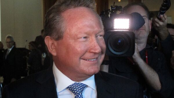 Iron ore mining magnate Andrew Forrest arrives at Australia's Parliament House in Canberra, Monday, May 22, 2017 - Sputnik International