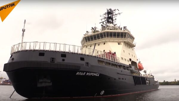Russia's Ilya Muromets Icebreaker Sets Off For Sea Trial - Sputnik International