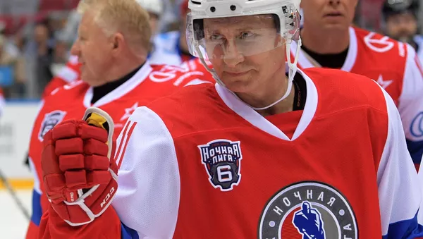 President Vladimir Putin takes part in gala match of Night Hockey League's 6th National Festival - Sputnik International