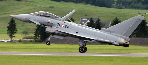 The first Eurofighter Typhoon jet fighter of the Austrian army lands in Zeltweg, Austria, in this file photo dated Thursday, July 12, 2007.  - Sputnik International
