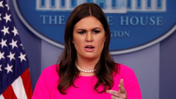 White House Press Secretary Sarah Huckabee Sanders holds the daily briefing at the White House in Washington. File photo - Sputnik International