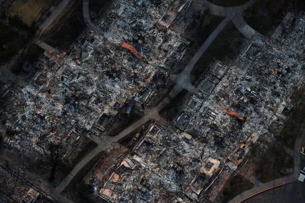 An aerial view of properties destroyed by the Tubbs Fire is seen in Santa Rosa, California, U.S., October 11, 2017 An aerial view of properties destroyed by the Tubbs Fire is seen in Santa Rosa, California, U.S., October 11, 2017 - Sputnik International