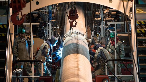 Welding operations for the construction of the Turkish Stream gas pipeline. File photo - Sputnik International