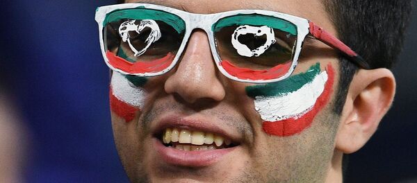 An Iranian football fan during a friendly match between Russia and Iran. File photo - Sputnik International