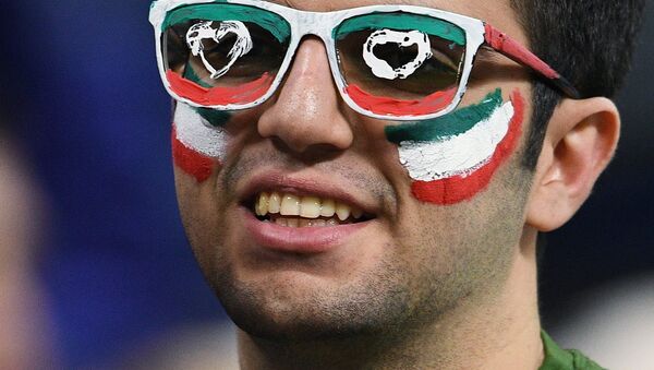 An Iranian football fan during a friendly match between Russia and Iran. File photo - Sputnik International