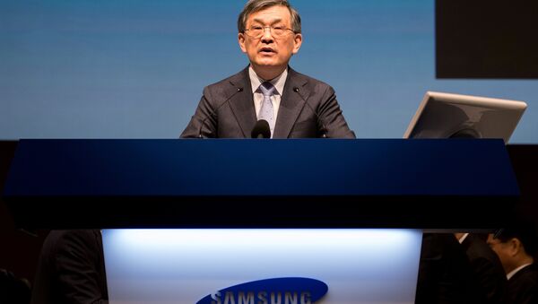 Kwon Oh-Hyun, co-chief executive officer of Samsung Electronics Co., speaks during the company's annual general meeting at the Seocho office building in Seoul, South Korea, March 24, 2017 - Sputnik International