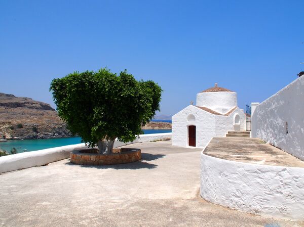 Chapel in Lindos on Rhodes island - Sputnik International