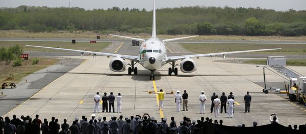 A Boeing P-8I aircraft arrives for its induction at the Naval Air Station Rajali in Arrakonam, some 58 miles from Chennai, India. (File) A Boeing P-8I aircraft arrives for its induction at the Naval Air Station Rajali in Arrakonam, some 58 miles from Chennai, India. (File) - Sputnik International