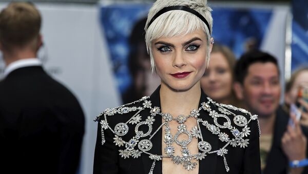 Actress Cara Delevingne poses for photographers on arrival at the premiere of the film 'Valerian', in London, Monday, July 24, 2016. - Sputnik International