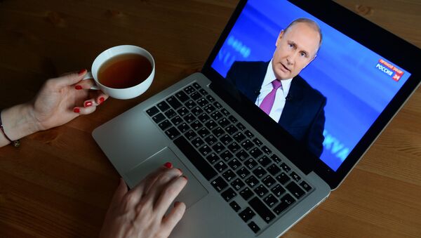 The live broadcast of the Direct Line with Vladimir Putin. - Sputnik International