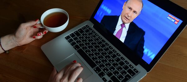 The live broadcast of the Direct Line with Vladimir Putin. - Sputnik International