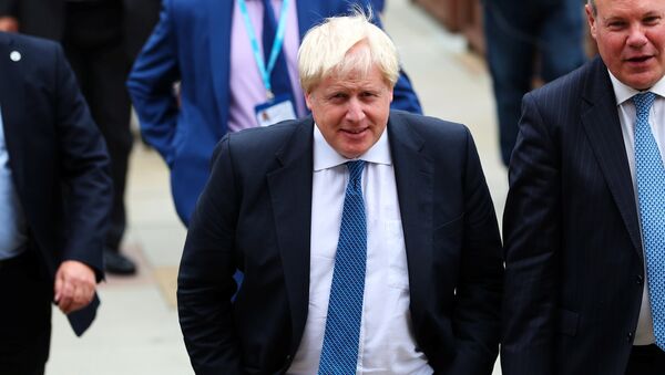 Britain's Foreign Secretary Boris Johnson arrives at the Conservative Party conference in Manchester, Britain October 3, 2017 - Sputnik International