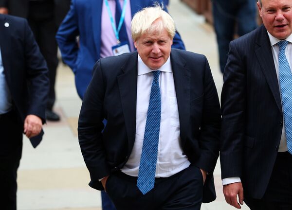 Britain's Foreign Secretary Boris Johnson arrives at the Conservative Party conference in Manchester, Britain October 3, 2017 Britain's Foreign Secretary Boris Johnson arrives at the Conservative Party conference in Manchester, Britain October 3, 2017 - Sputnik International