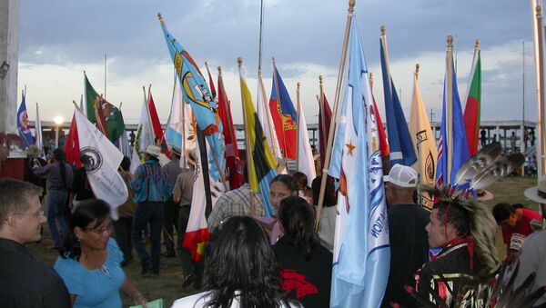 Tribal Flags at the Cheyenne River Indian Reservation. (File) - Sputnik International