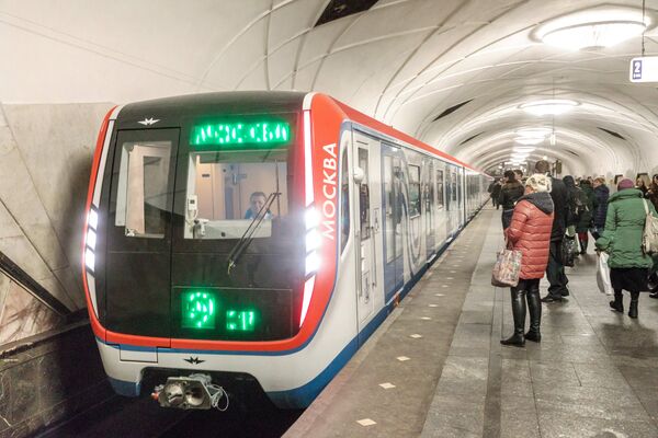 The Moskva metro train, already in service in the public transport system of the Russian capital The Moskva metro train, already in service in the public transport system of the Russian capital - Sputnik International