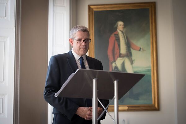 Director General of MI5 Andrew Parker delivers a speech in central London, on the security threat facing Britain October 17, 2017 Director General of MI5 Andrew Parker delivers a speech in central London, on the security threat facing Britain October 17, 2017 - Sputnik International